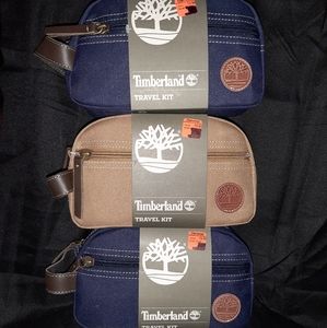 Timberland Travel Kit 2 blue Tan sold  @two Blue travel bags avaible